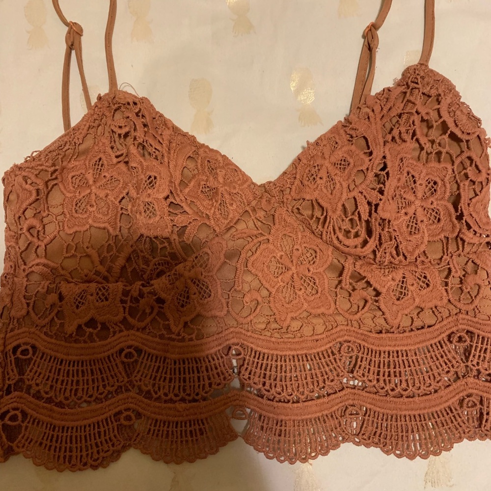 Kylie and Kendall lace crop top